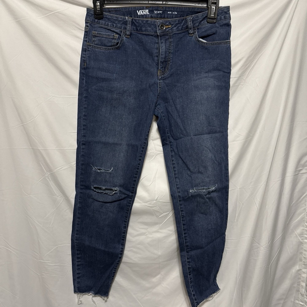 Vans Skinny Jeans Mens 30x30 Blue Distressed Stretch Denim - Picture 16 of 16